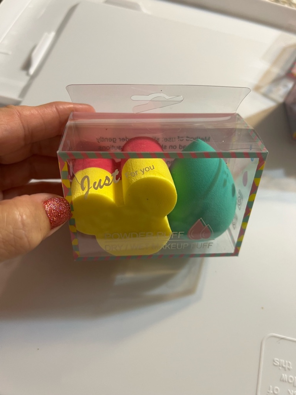 Makeup Blender Dry/Wet Sponges - 3 Pack Bundle Mouse & Teardrop Shapes NWT - Picture 2 of 4